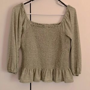 Jessica Simpson Peplum Top, Sage Green, XS